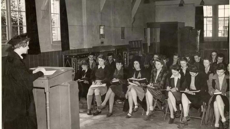 enid starkey giving a lecture
